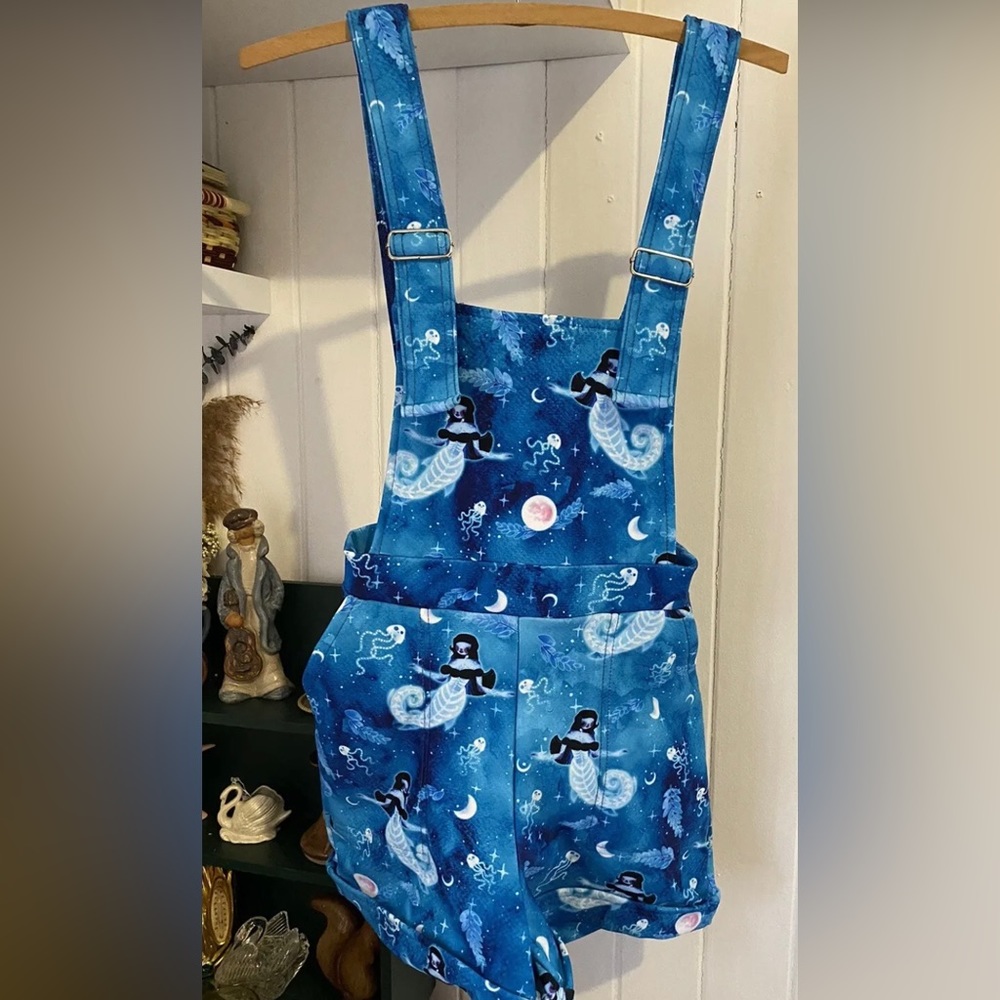 BlackMilk Mermaid Skeleton Jellyfish Overalls Jumpsuit XS New With Tags - Picture 1 of 7